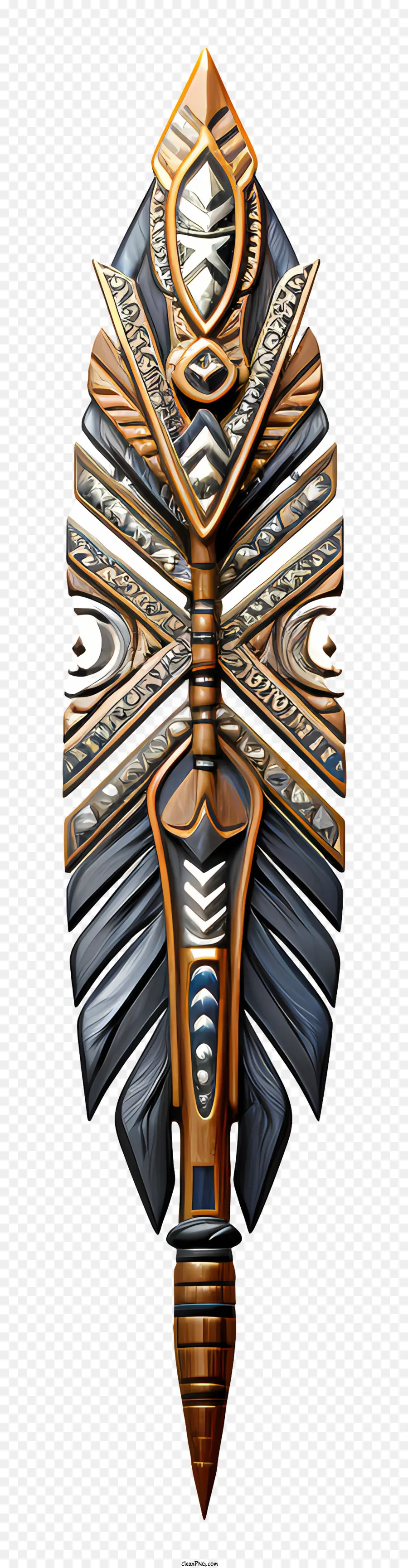 Obras De Arte Tribales，Pluma Decorativa PNG