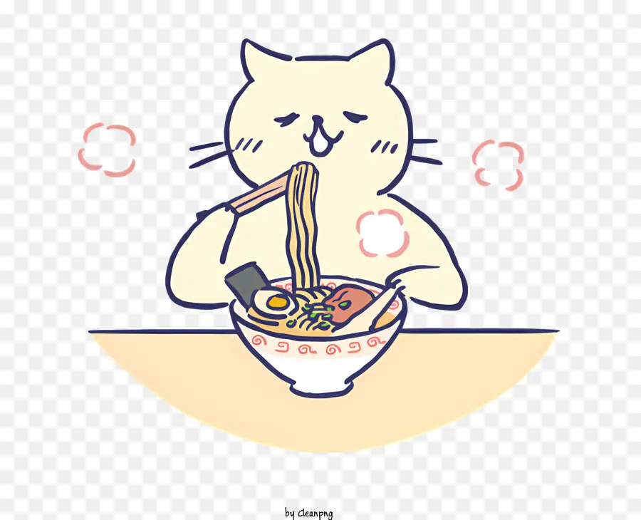 Gato，Fideos Ramen PNG