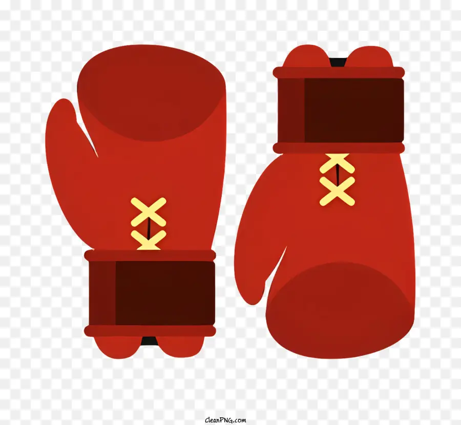 Rojo Guantes De Boxeo，Diseño Cruzado En Guantes De Boxeo PNG