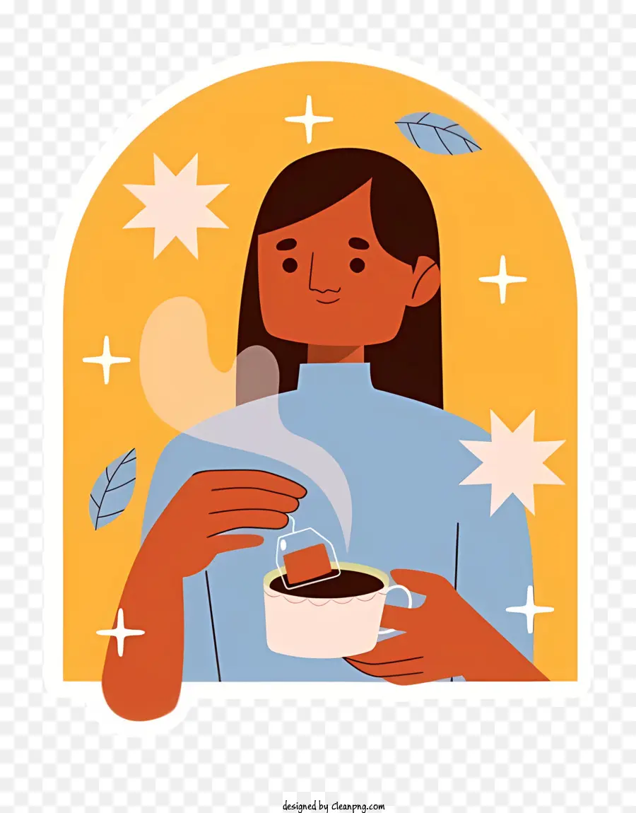 Café，Persona Con Té PNG