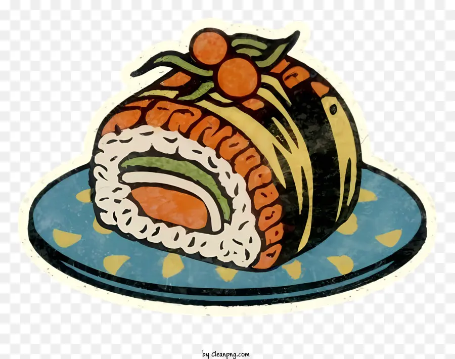 Dibujos Animados，Rollo De Sushi PNG