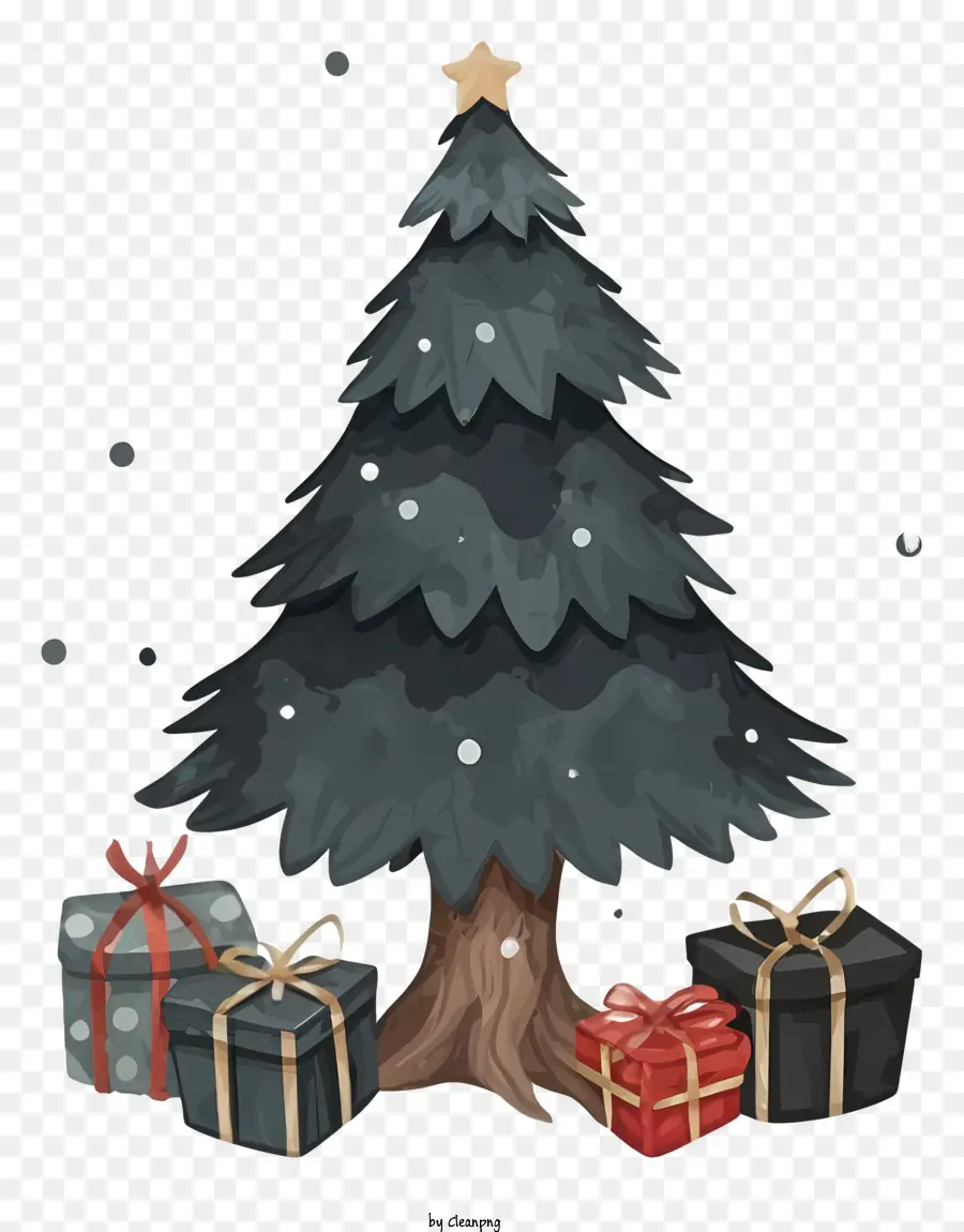 La Historieta，Árbol De Navidad Negro PNG