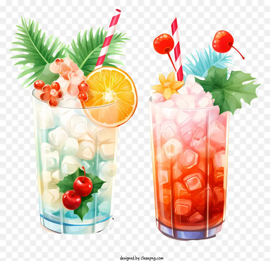 Elementos De La Navidad，Bebidas Coloridas PNG