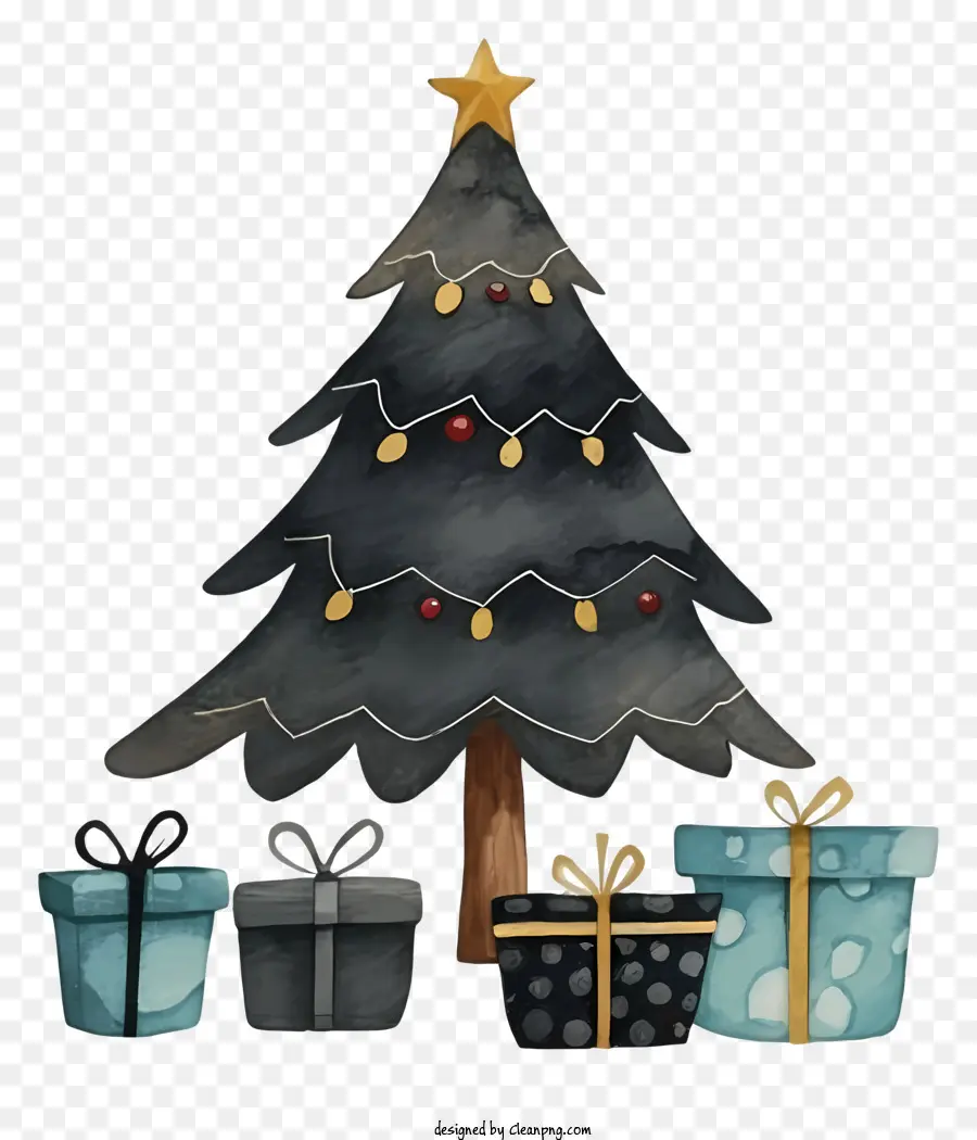 La Historieta，Árbol De Navidad Negro PNG