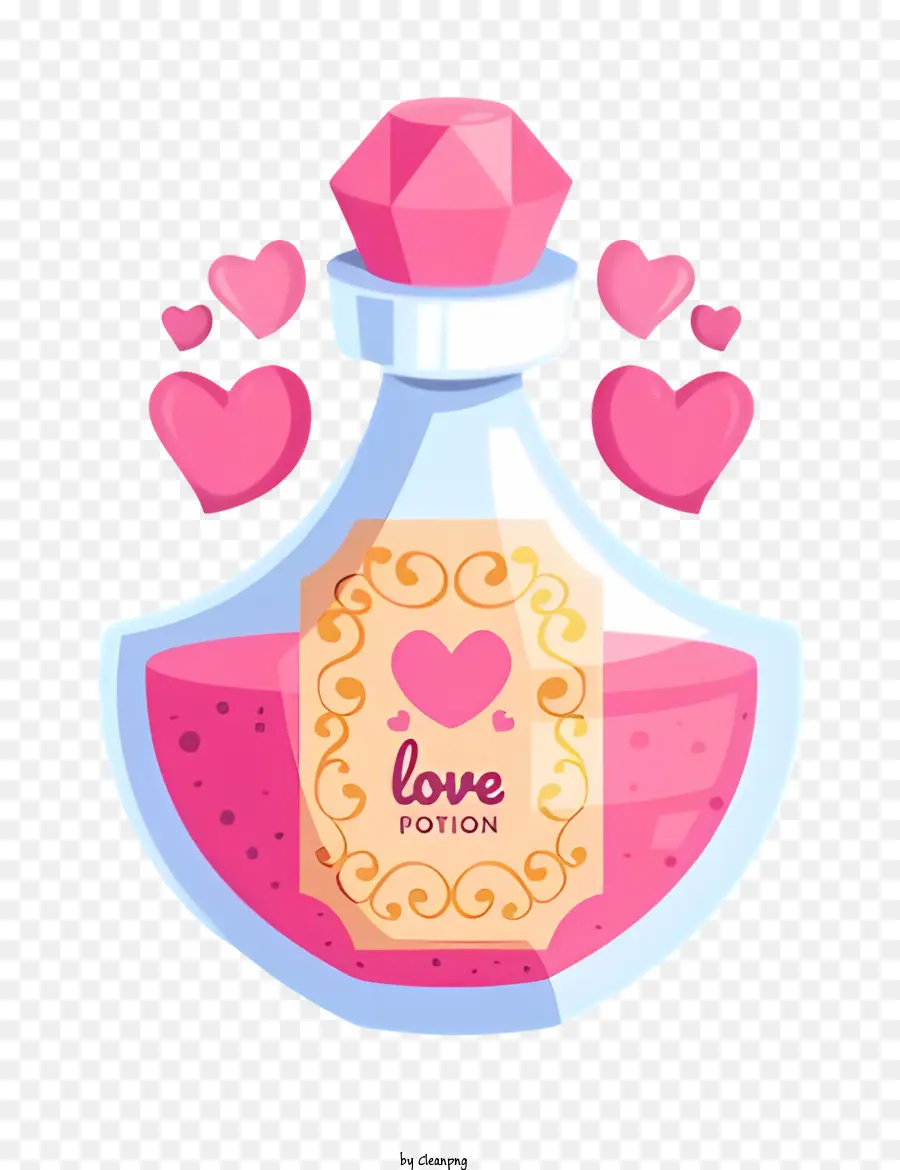 Valentine，Rosa Botella PNG