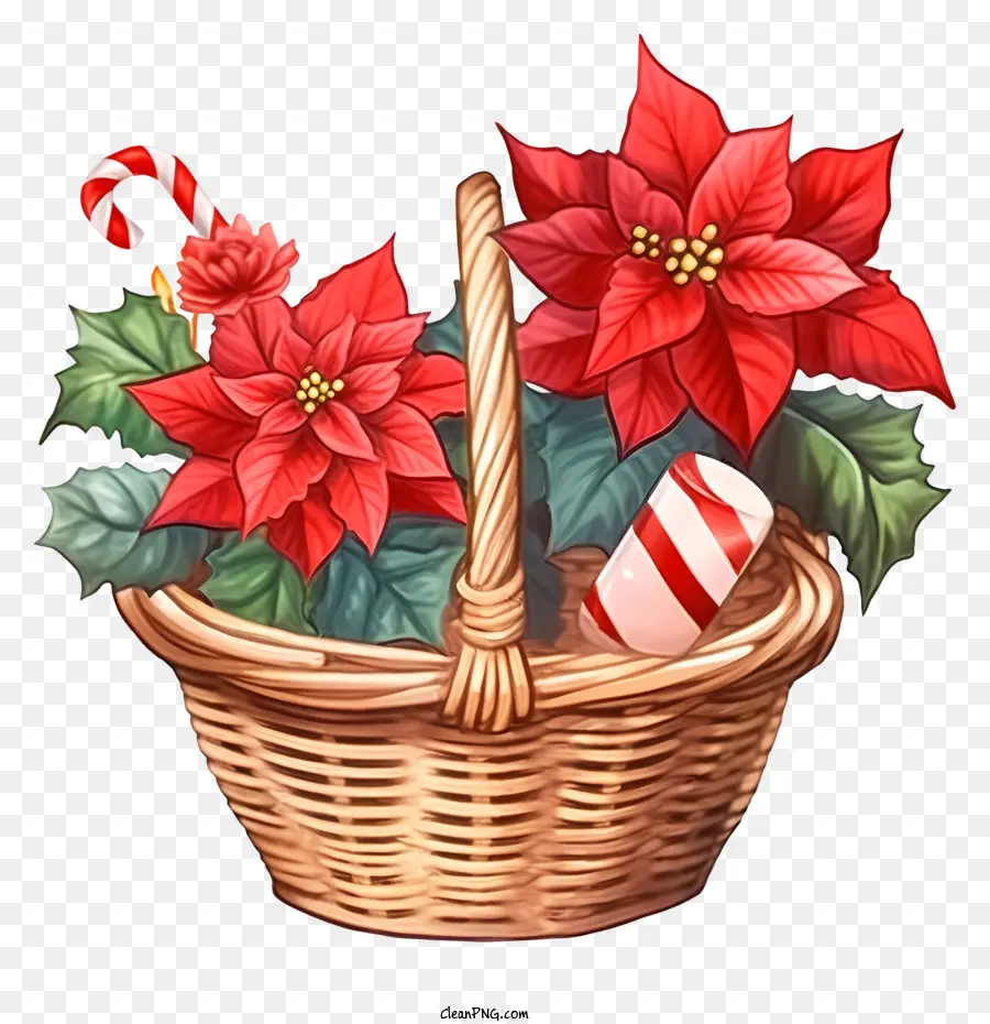 Emoji De Canasta De Flores De Navidad，La Navidad PNG