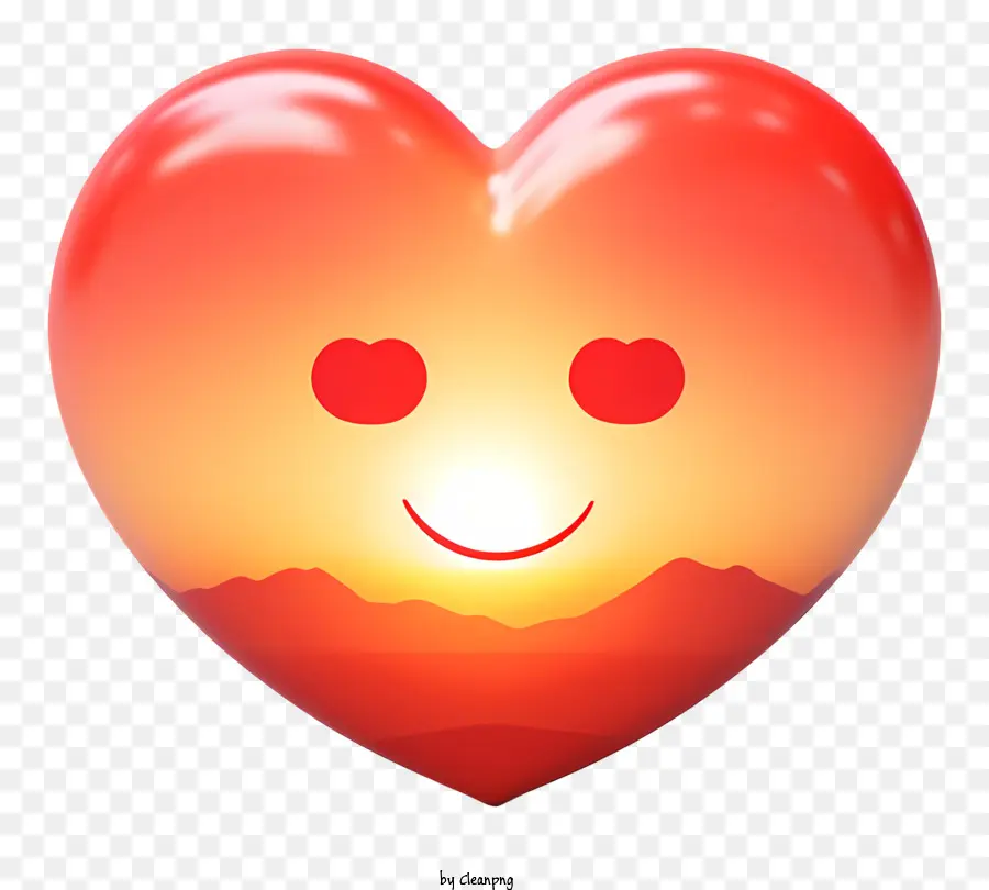 Emojis，Corazón Al Atardecer PNG