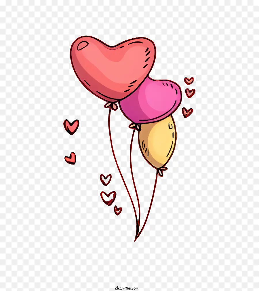 Enamorado，Globos De Corazon PNG