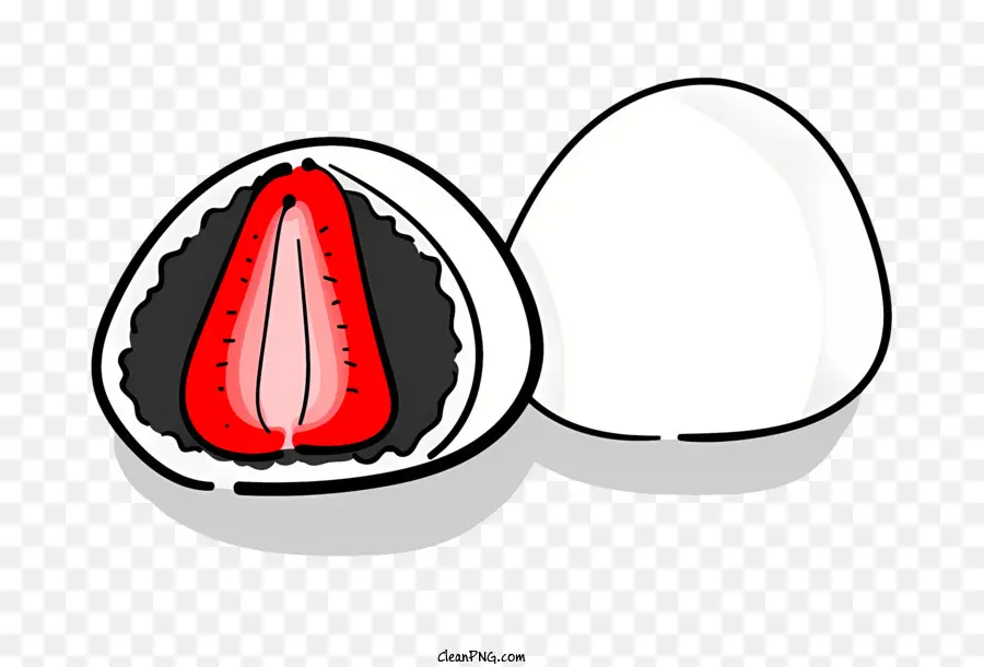 Dibujos Animados，Mochi Con Relleno De Fresa PNG