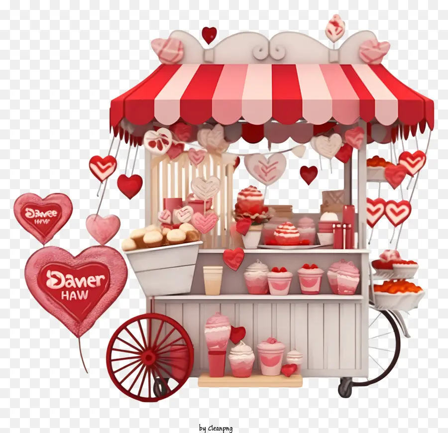 Pista Romántica Del Día De San Valentín Realista，Soporte De Cupcake Rojo Y Rosa PNG