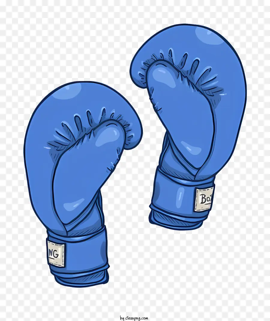 Caricatura De Guantes De Boxeo，Guante De Boxeo Azul PNG