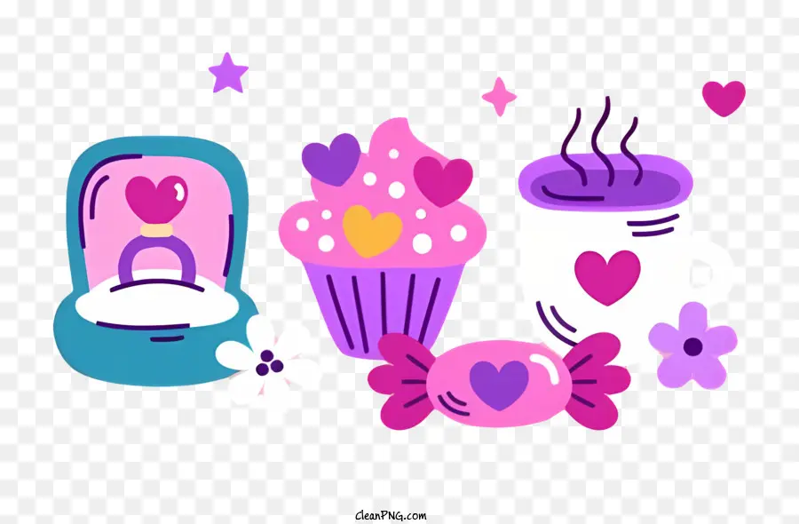 Valentine，Cupcakes PNG