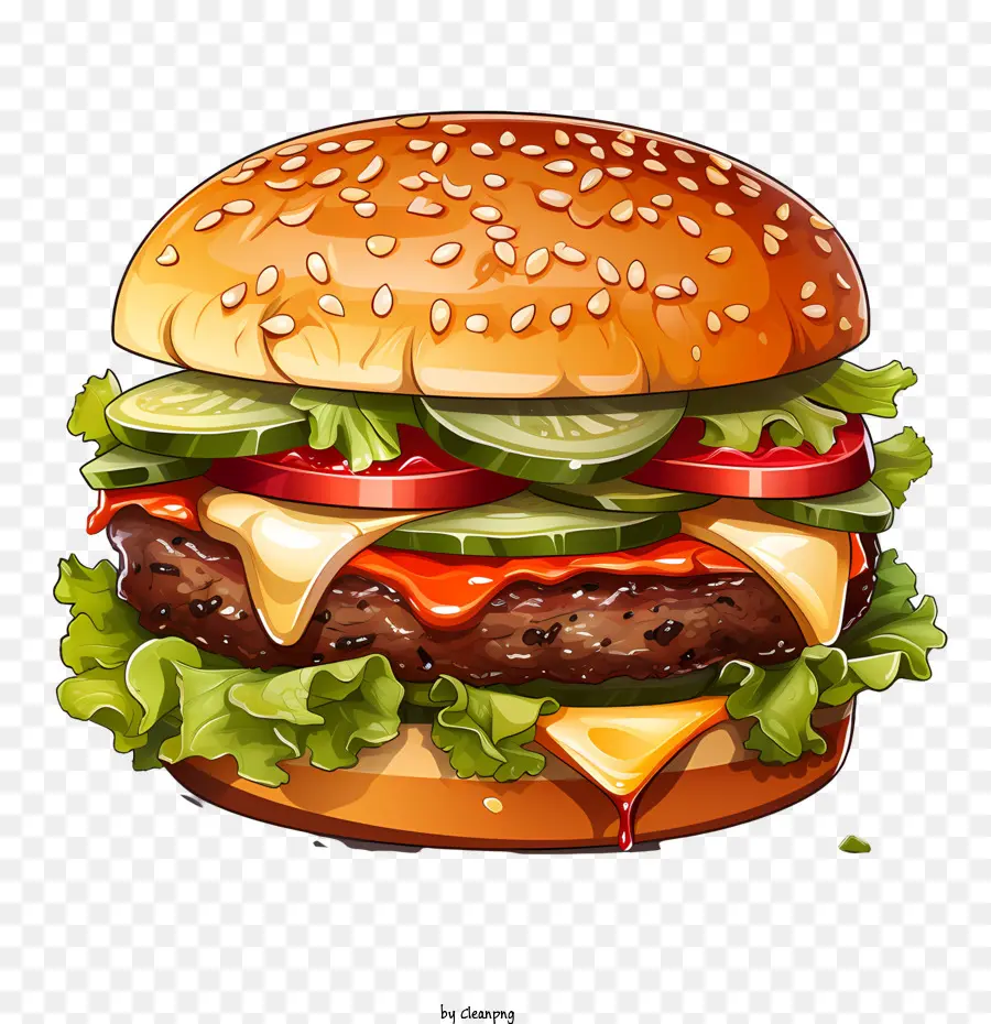 American Burger，Burger PNG