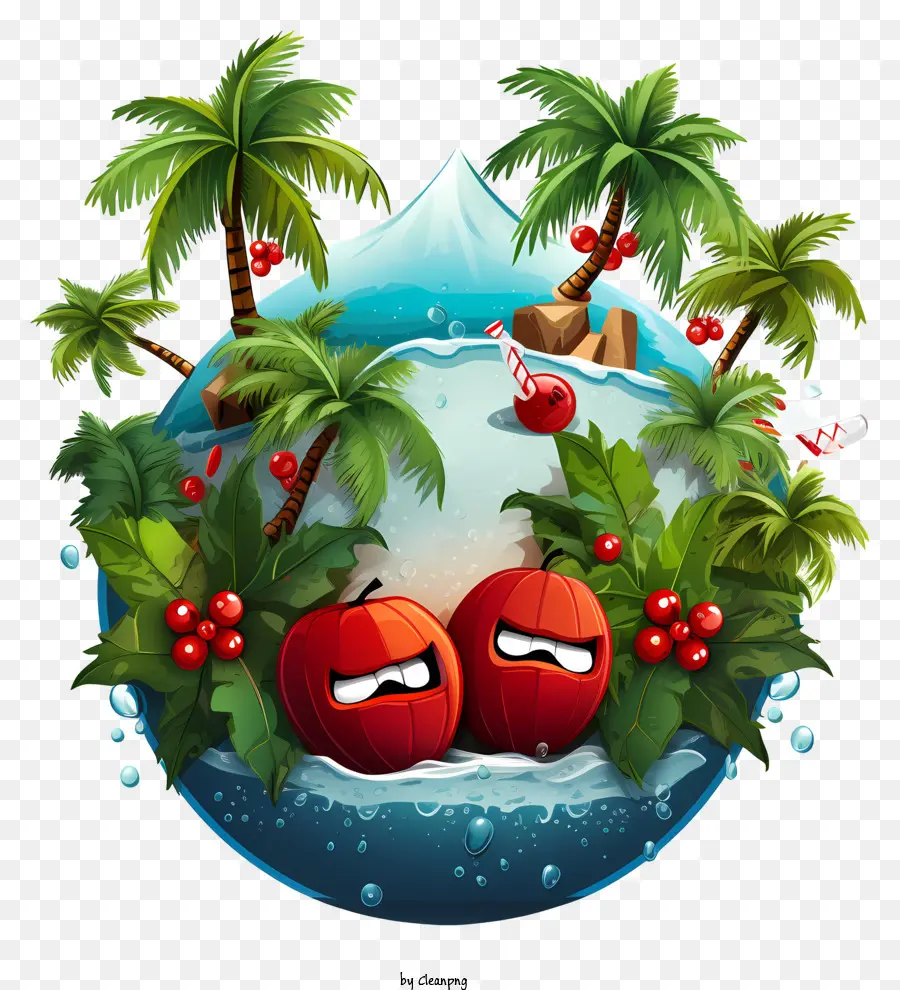 Emoji，La Navidad Tropical PNG