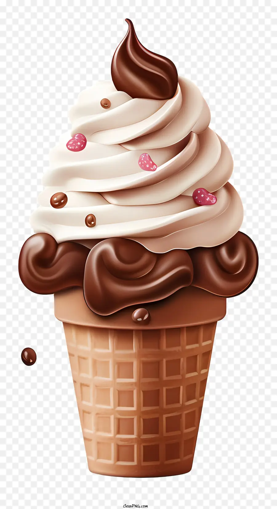 Cubiertas De Chocolate De Cualquier Día，Cono De Helado PNG