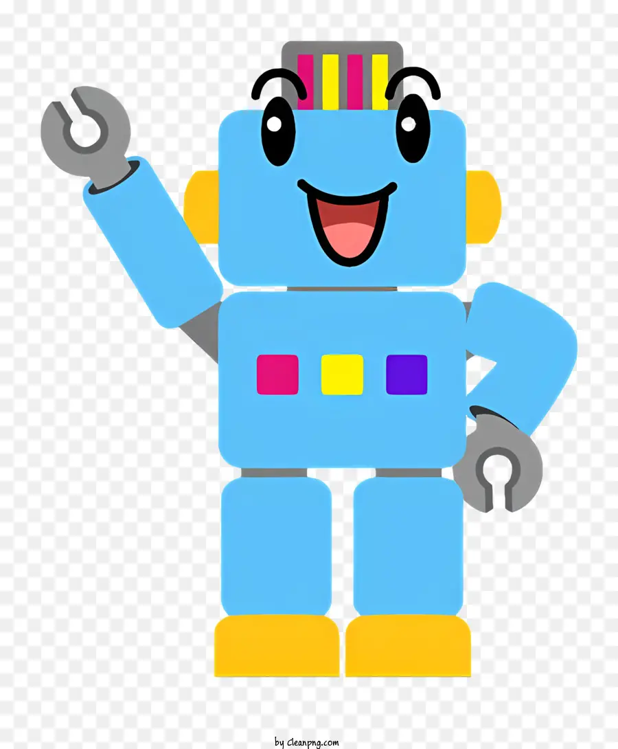 Dibujos Animados，Robot Azul PNG