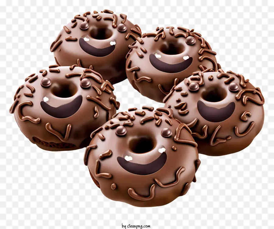 Cubiertas De Chocolate De Cualquier Día，Chocolate Donuts PNG