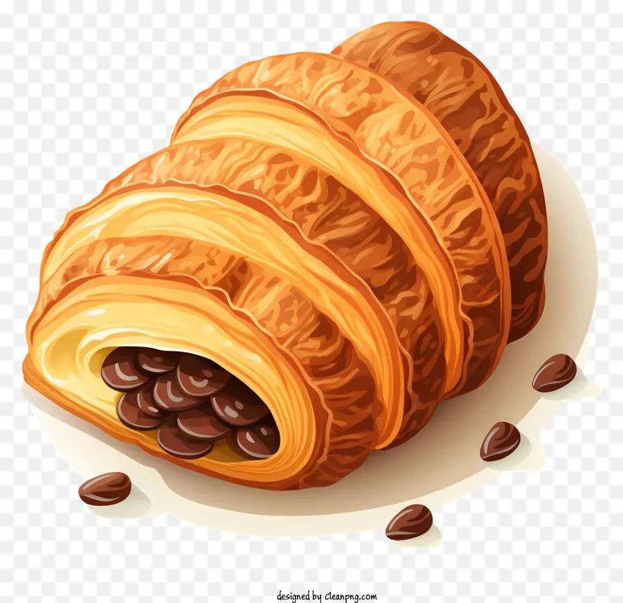 Cubierto De Chocolate Cualquier Día，Croissant De Chocolate PNG