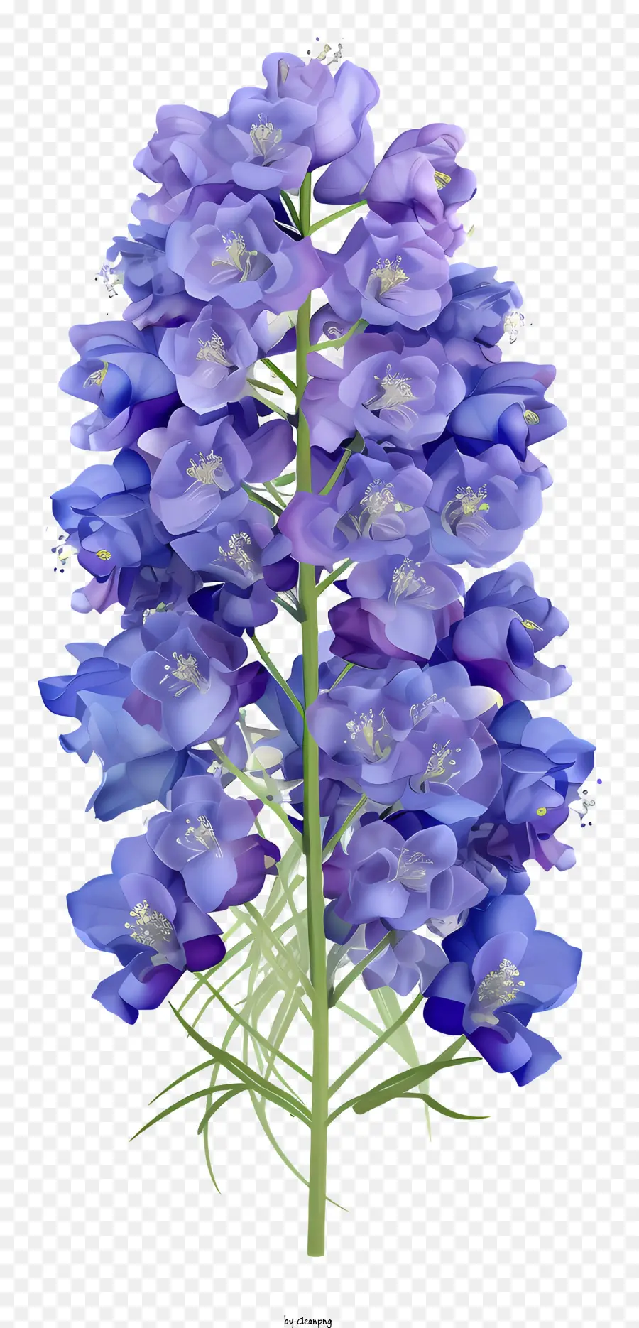 Ramo De Flores De Delfinio，Flores Moradas PNG