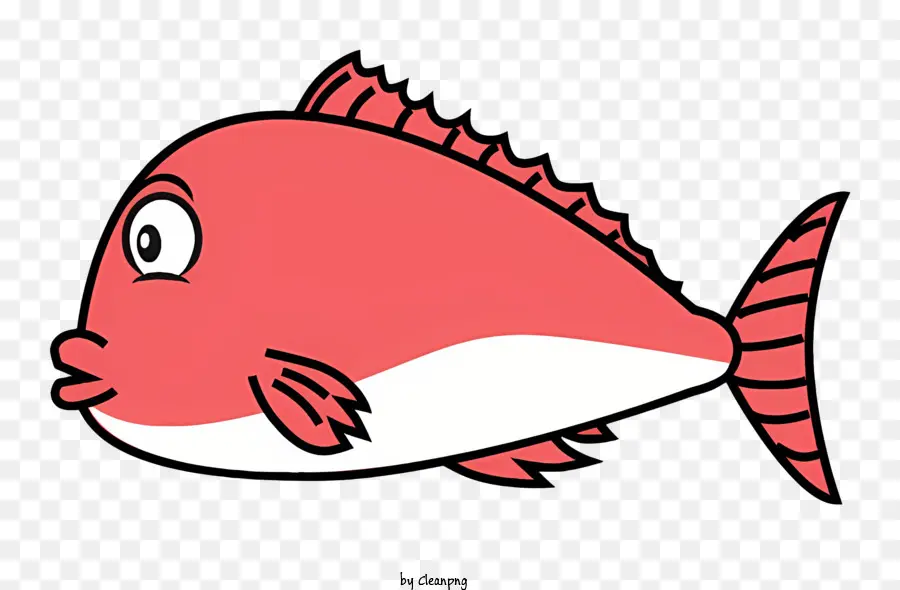 Dibujos Animados，Pescado Naranja Y Blanco PNG