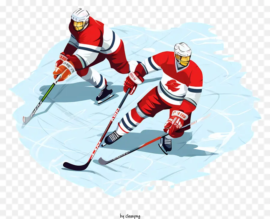 Estilo Isométrico，Hockey Sobre Hielo PNG