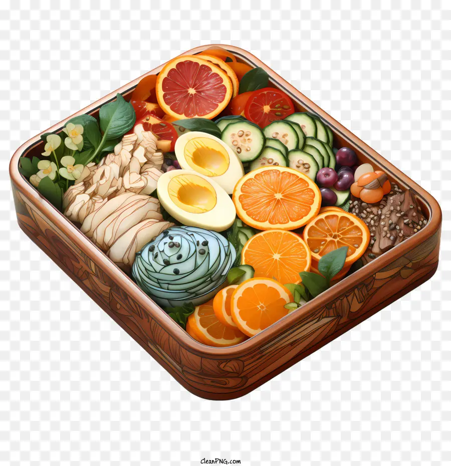 Caja Bento，Bandeja De Frutas Y Verduras PNG