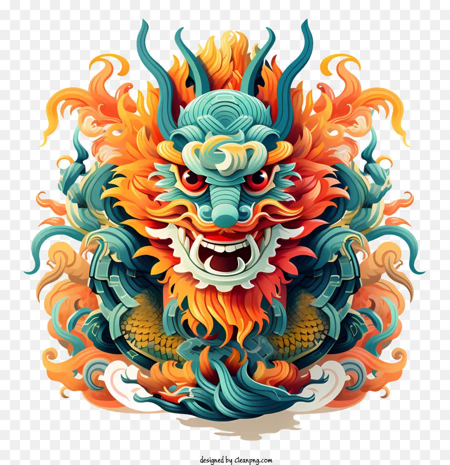 Dragón De Dibujos Animados Chinos，Dragón PNG