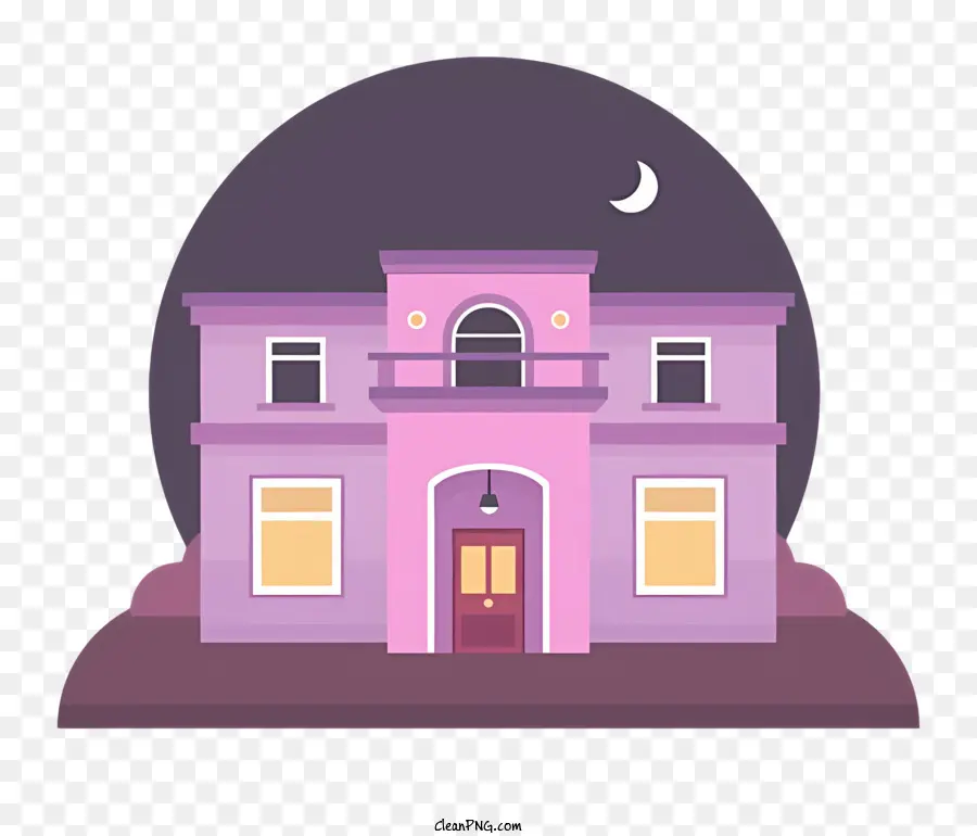 Casa，Edificio De Color Rosa PNG