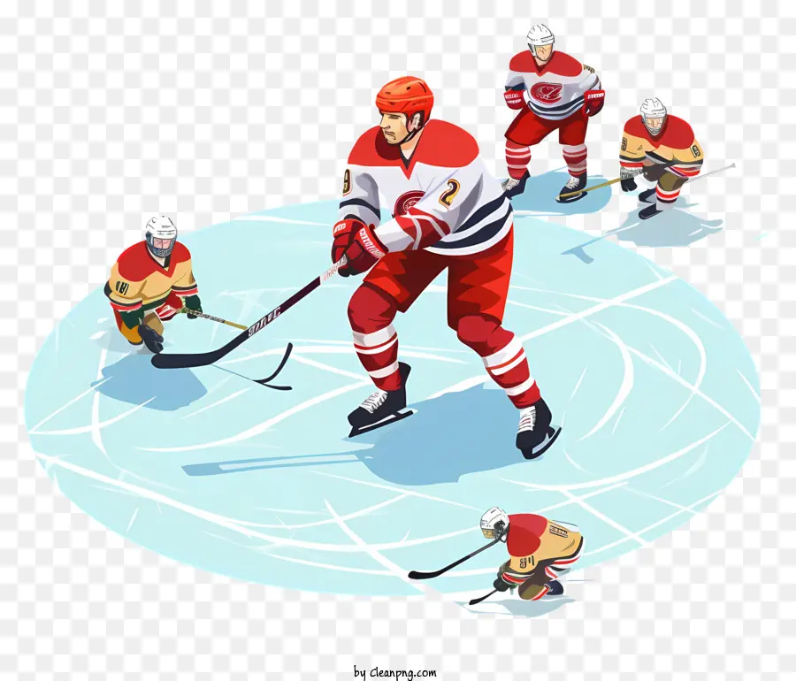 Estilo Isométrico，Hockey Sobre Hielo PNG