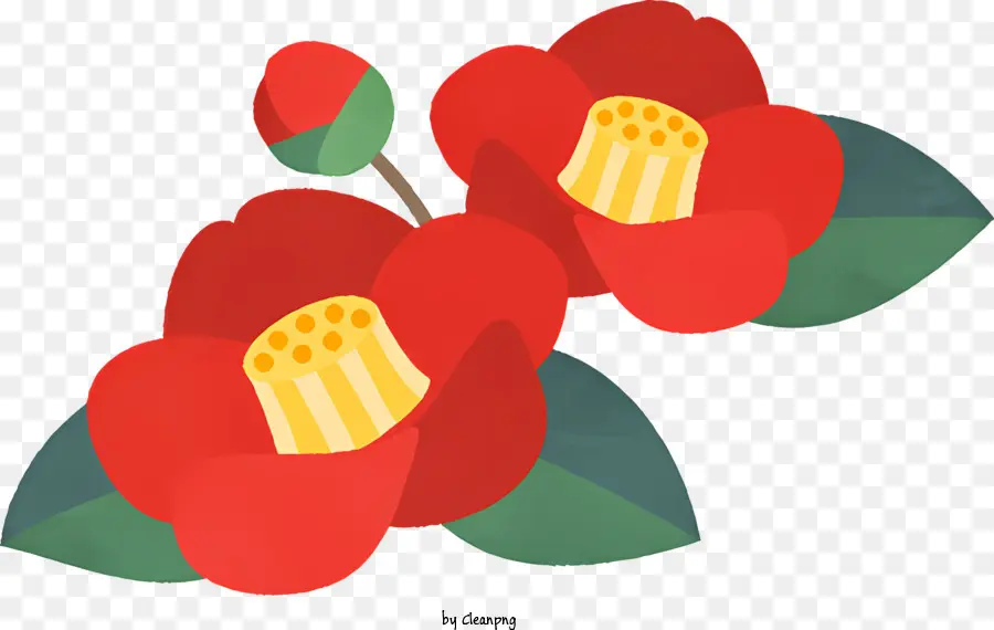 La Historieta，Las Flores De Color Rojo PNG
