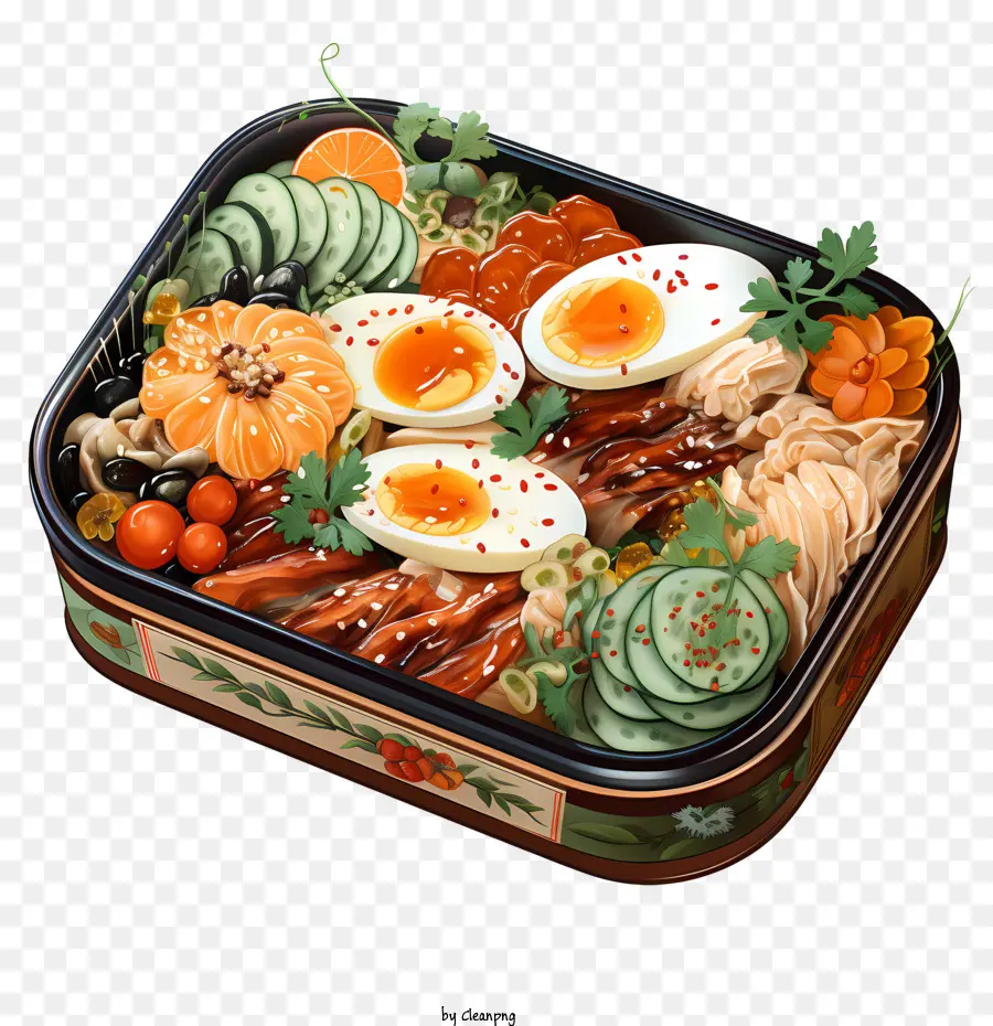 Caja Bento，Comida PNG