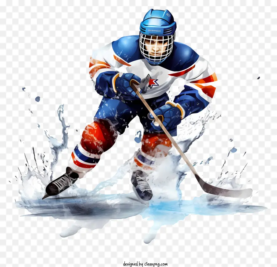 Hockey Sobre Hielo Realista，Jugador De Hockey PNG