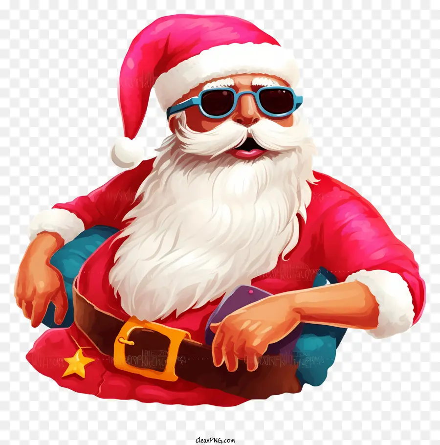 Papá Noel Tropical Realista En 3d，Papá Noel PNG