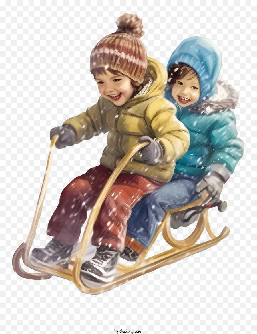 Skitch Kid Sleigh，Trineo PNG