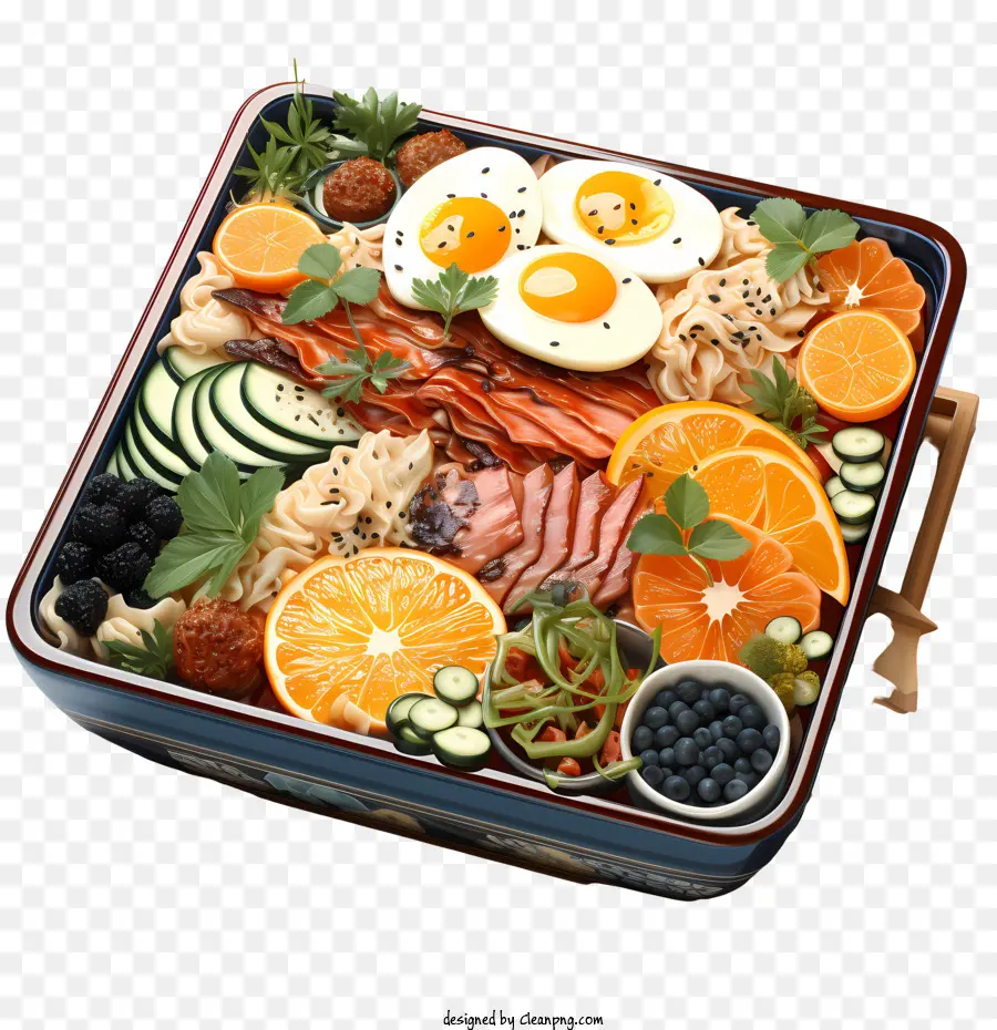 Caja Bento，Receta PNG