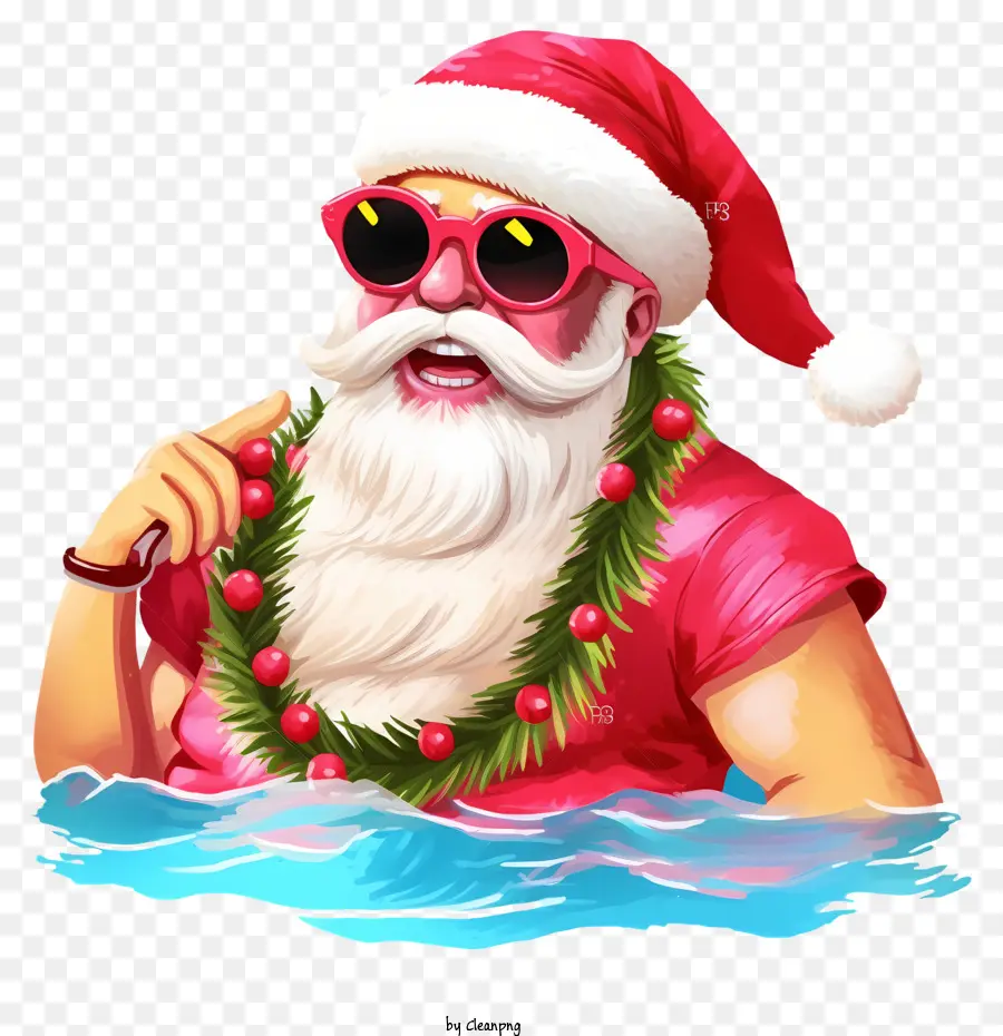 Santa Tropical 3d Realista，Santa Claus PNG