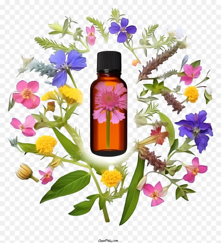 Terapia De Esencias De Flores Realistas，Aceites Esenciales PNG