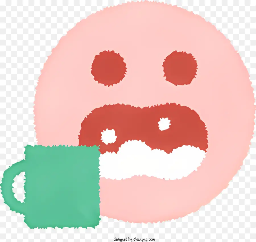 Dibujos Animados，Cara Triste Con Taza De Café PNG