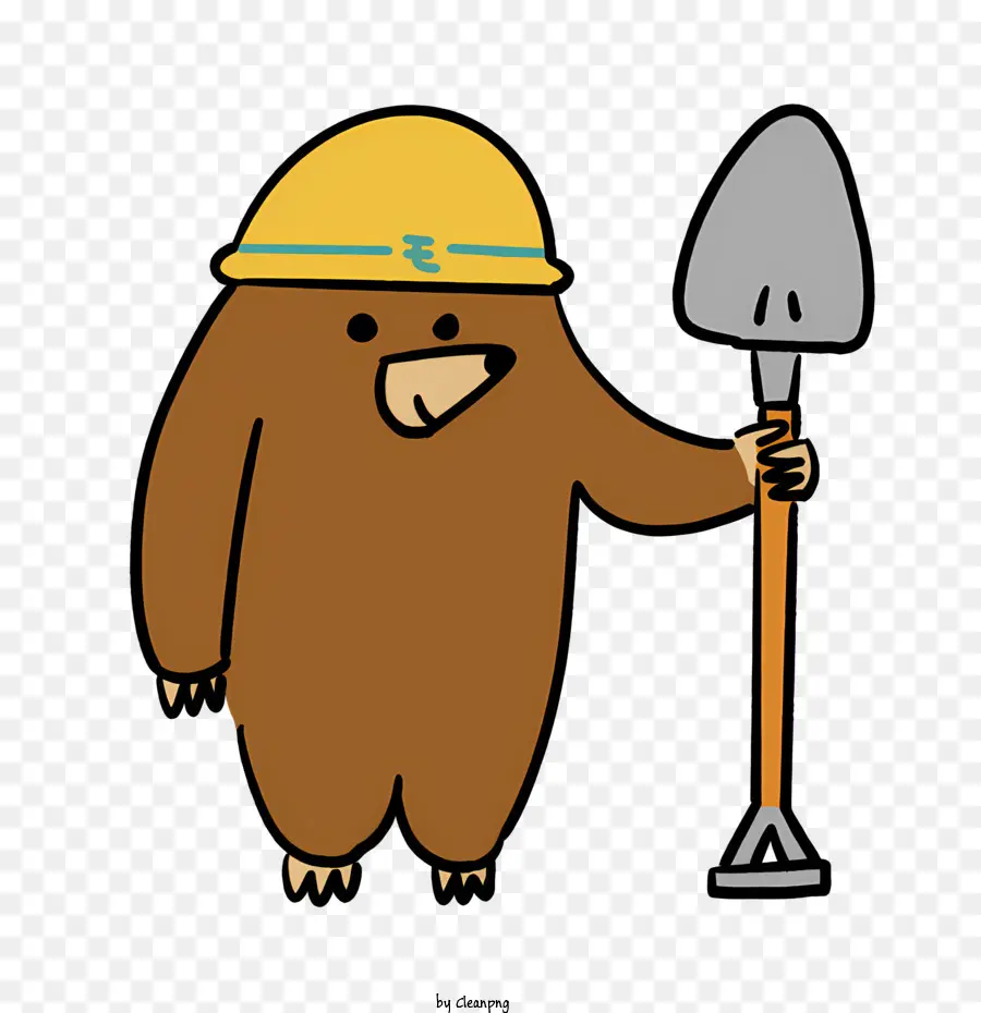 Dibujos Animados，Oso Con Pala PNG