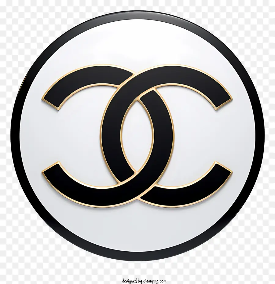 Logotipo De Chanel，Logotipo Negro Y Dorado PNG