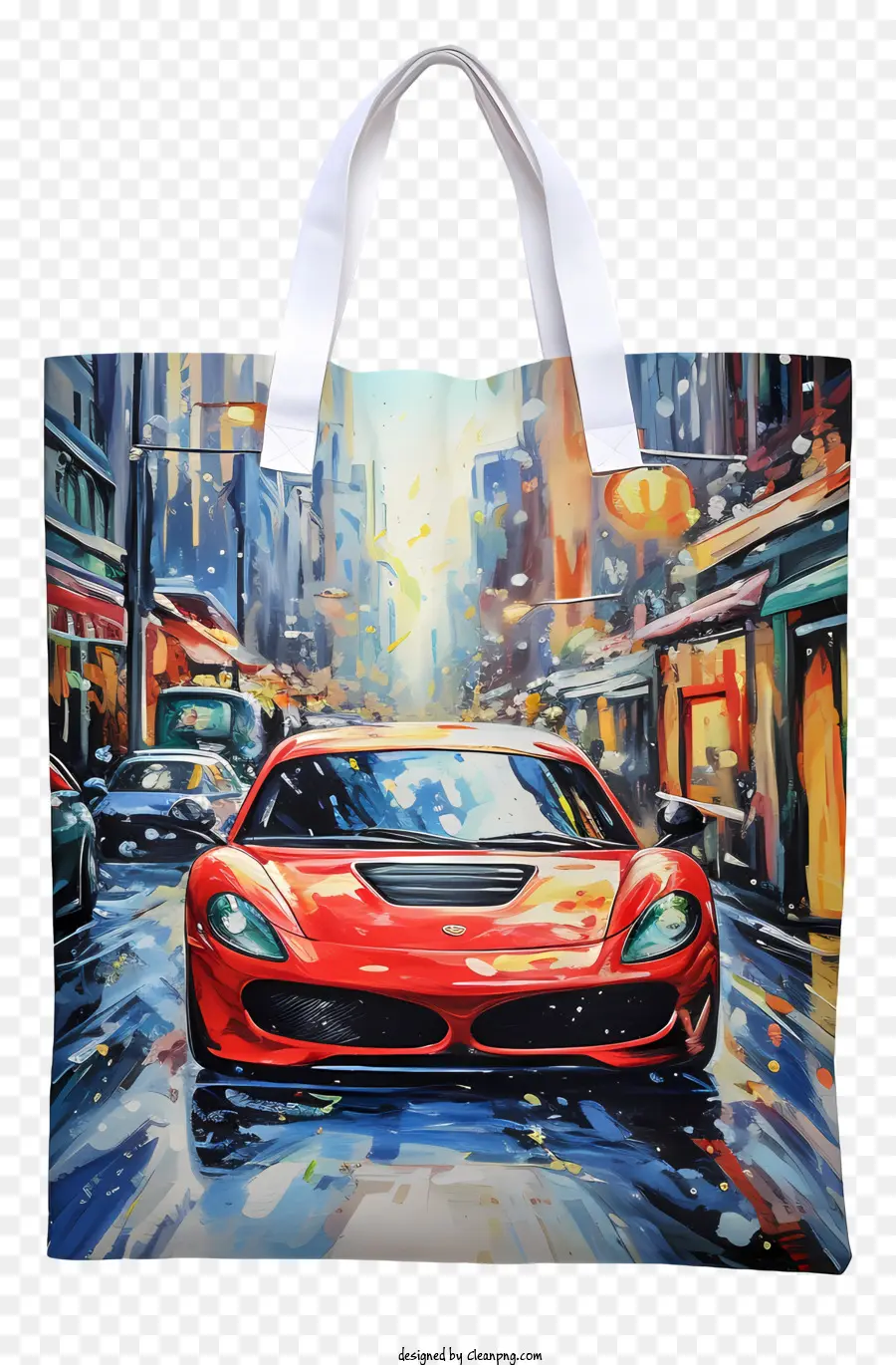 Bolso De Mano，Coche Deportivo Rojo PNG