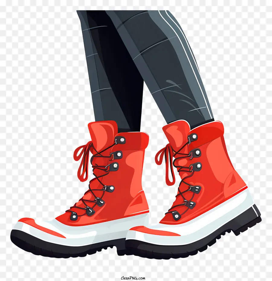 Botas De Invierno，Botas De Montaña Rojas PNG