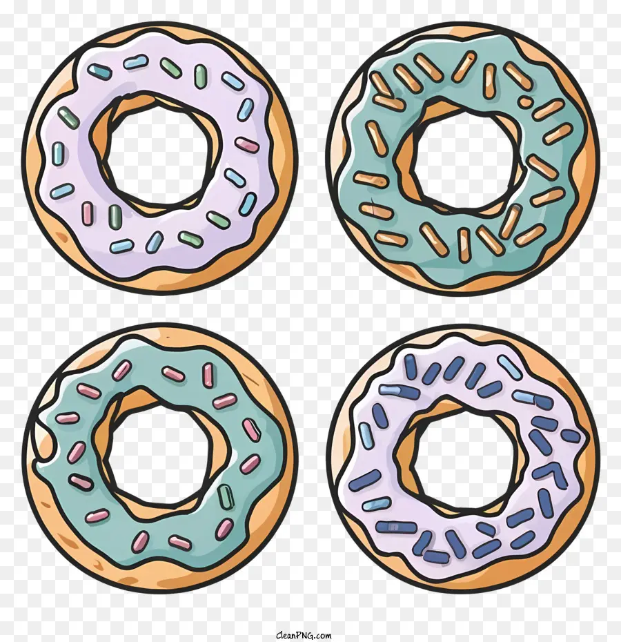 Dibujos Animados，Donas PNG