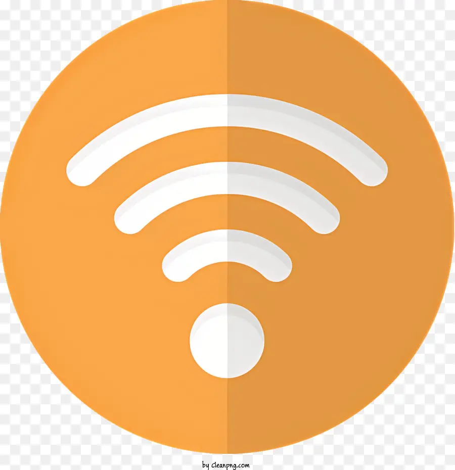 Círculo Naranja，La Señal De Wifi PNG