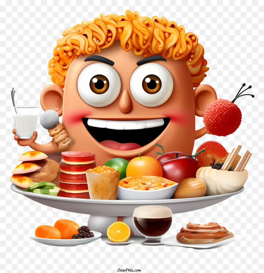 Buffet Día，Personaje De Dibujos Animados PNG