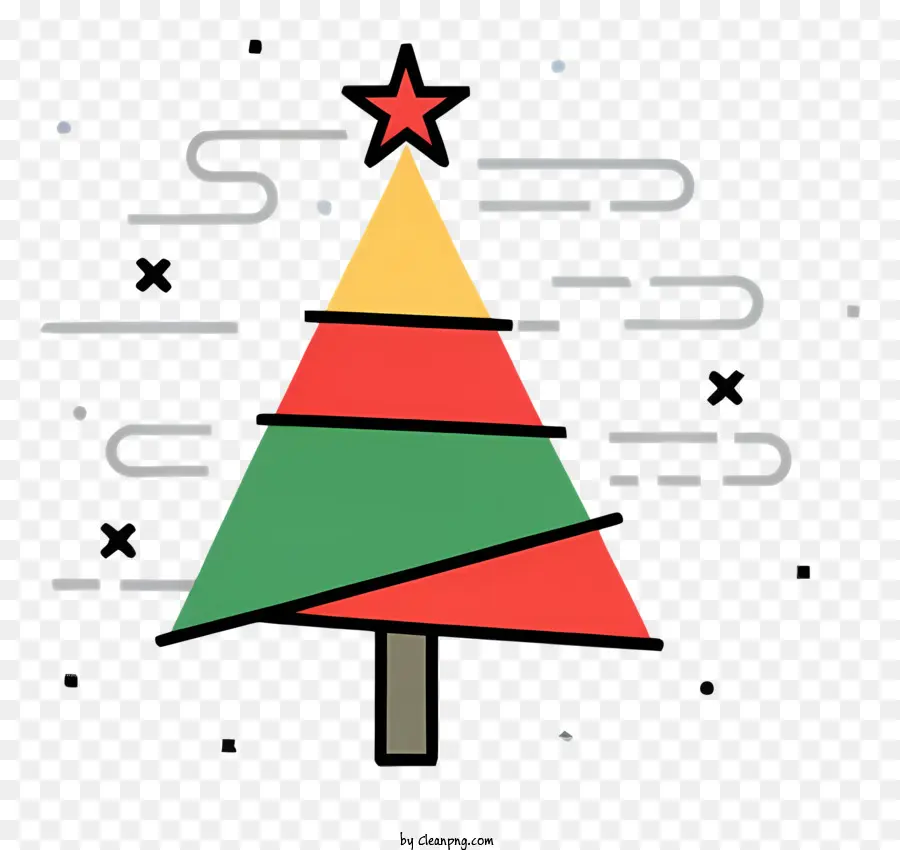 La Historieta，Silueta Del árbol De Navidad PNG