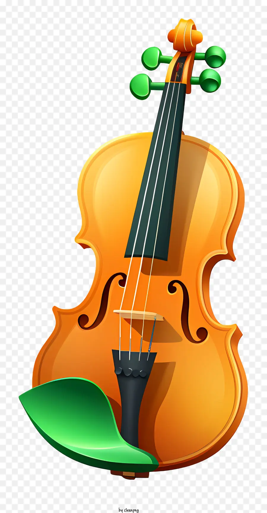 Emojis，Violín Verde PNG