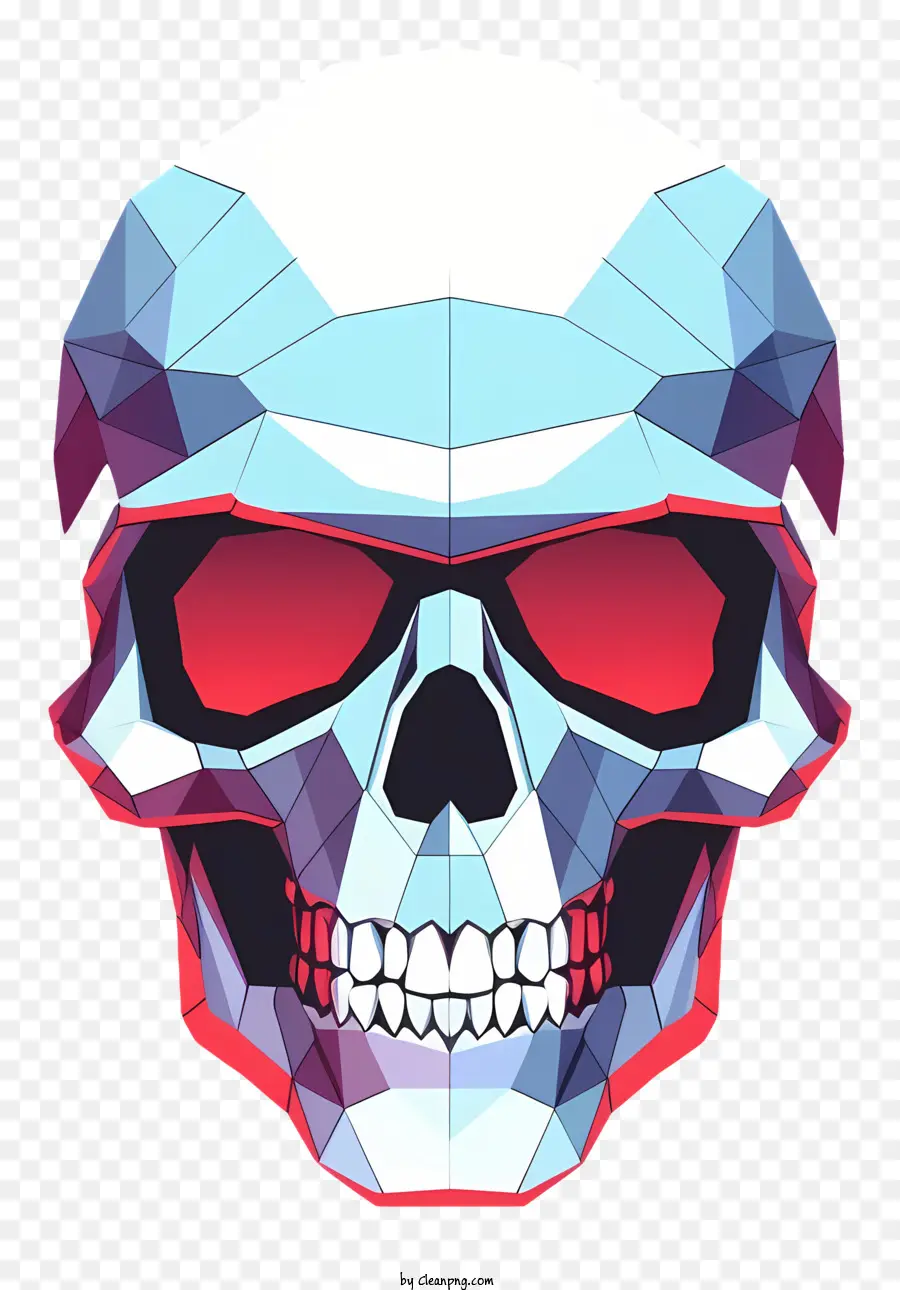 Estilo Isométrico，Calavera Geométrica PNG