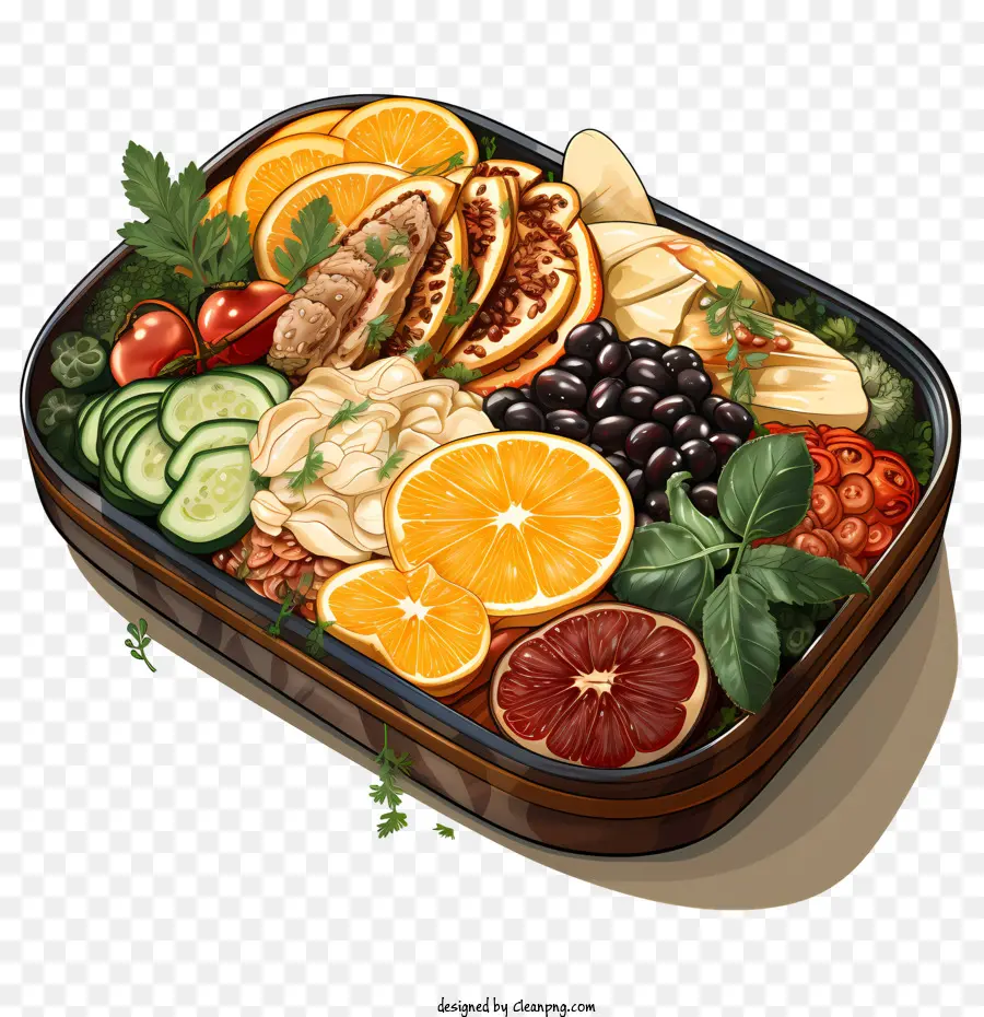 Caja Bento，Ensalada De Frutas PNG