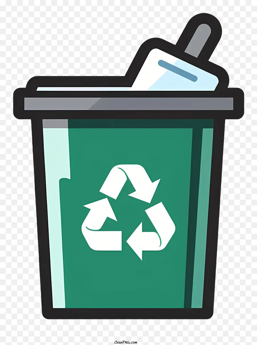 Icono De Vector De Bote De Basura Plano，Papelera De Reciclaje PNG